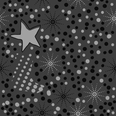 kutlama yıldız dikişsiz desen, vektör illüstrasyon