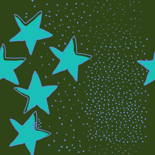 Рождественские Звезды Заднем Плане Точками — стоковый вектор