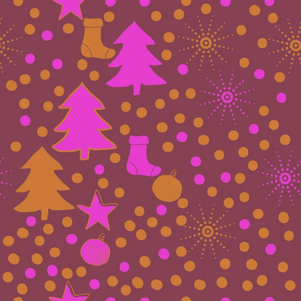 Motif Noël Sans Couture Pour Fond Illustration Vectorielle — Image vectorielle