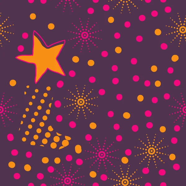 Célébrations Étoiles Motif Sans Couture Illustration Vectorielle — Image vectorielle