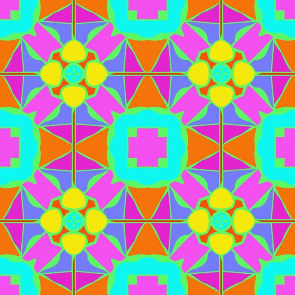 Циркулярный Бесшовный Рисунок Цветного Абстрактного Мотива Пятна Лазурном Фоне — стоковый вектор