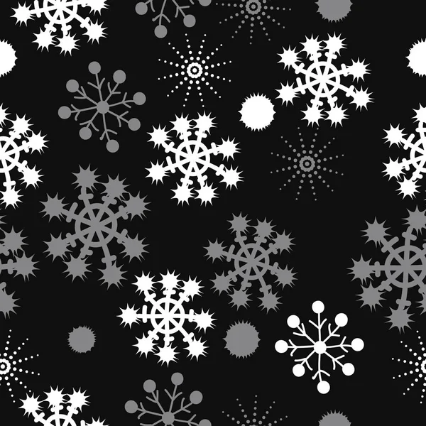 抽象的な単純な降雪のシームレスなパターン — ストックベクタ