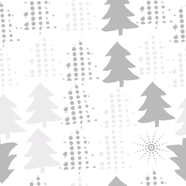 Ensemble Arbres Noël Pois — Image vectorielle