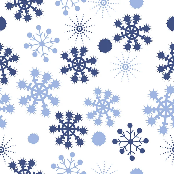 Бесшовный Узор Красочными Снежинками Векторным Фоном — стоковый вектор