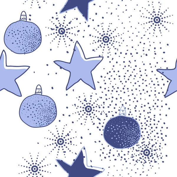 Рождественские Звезды Безделушки Заднем Плане Точками — стоковый вектор