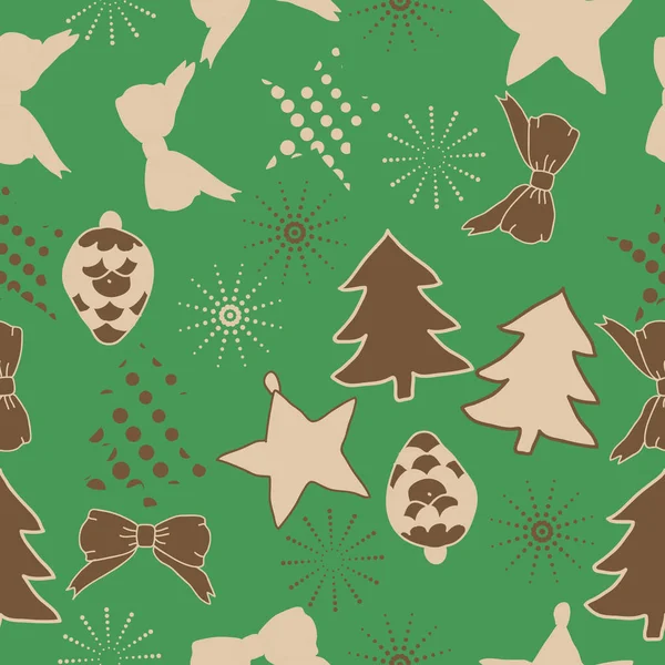 Conjunto Estrelas Natal Árvores — Vetor de Stock