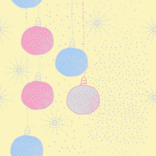 Ensemble Boules Noël Feux Artifice — Image vectorielle