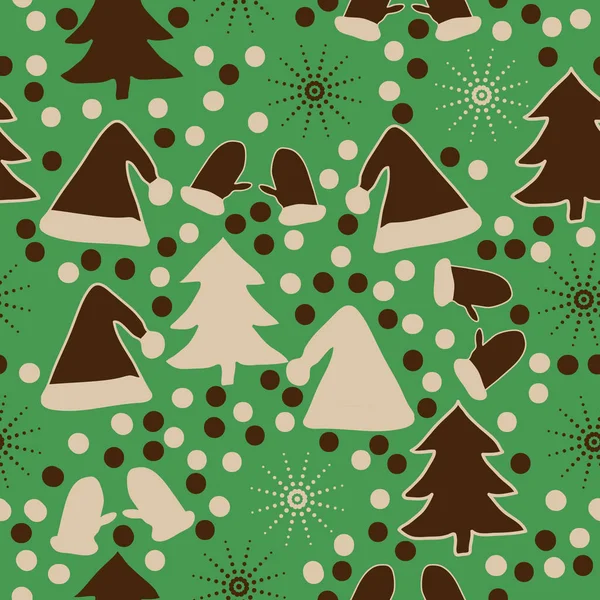 Seamless Christmas Pattern Background Vector Illustration — Stock Vector