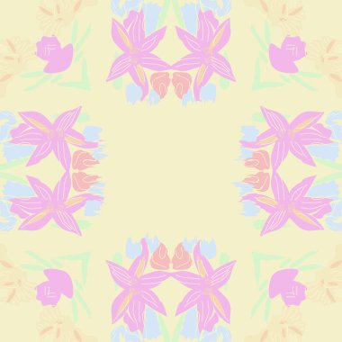 soyut Dairesel dikişsiz çiçek baskı desen, vektör 