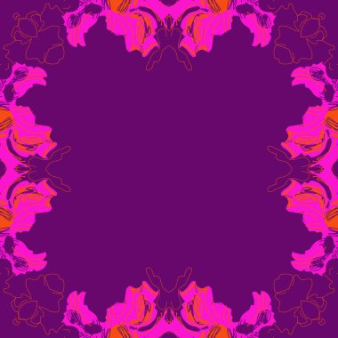 iris çiçek ve yaprakları ile dikişsiz desen arka plan soyut vektör illüstrasyon