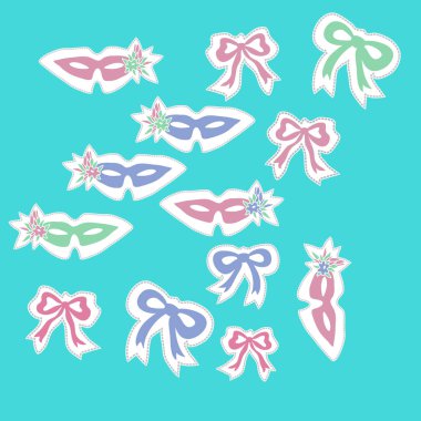 Soyut basit yay bağları Dikişsiz desen