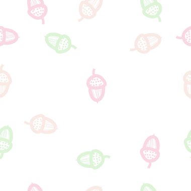 renkli soyut basit meşe palamudu desen