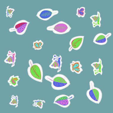 Soyut basit yaprakların kusursuz deseni