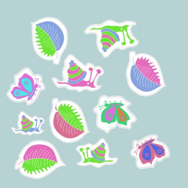 Soyut basit çiçek süsleme Dikişsiz desen