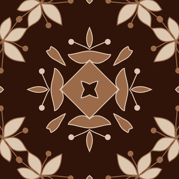 Круглий Безшовний Візерунок Квіткового Мотиву Квітами — стоковий вектор