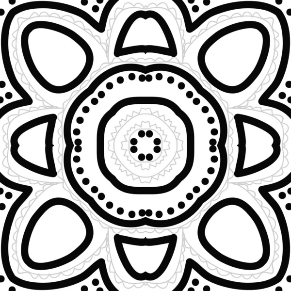 Циркулярный Бесшовный Рисунок Цветочного Мотива — стоковый вектор