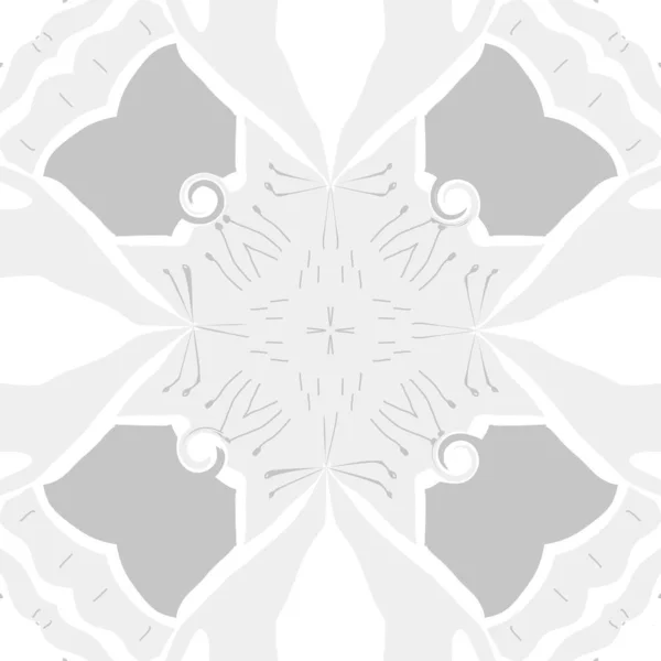 Patrón Circular Sin Costuras Motivos Florales Garabatos Manchas Cruz Espiral — Archivo Imágenes Vectoriales