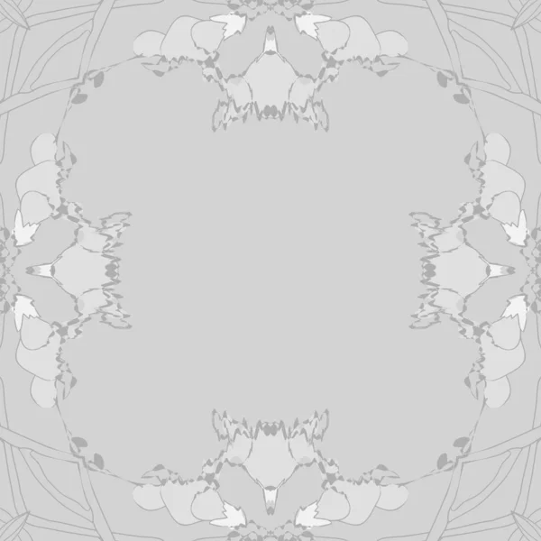 Motif Circulaire Sans Couture Avec Motif Floral Espace Copie — Image vectorielle