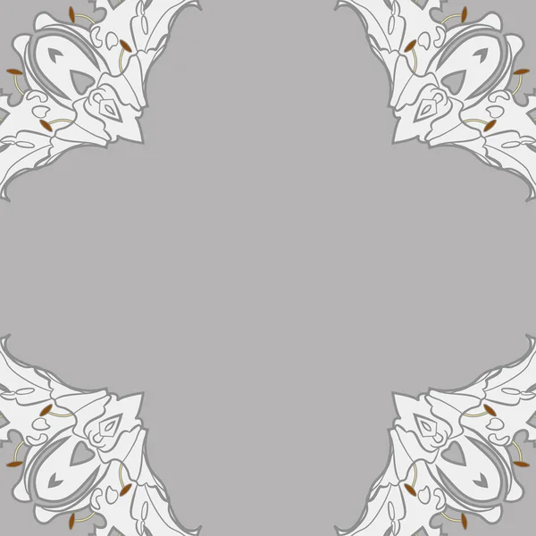 Motif Circulaire Sans Couture Avec Motif Floral Espace Copie — Image vectorielle