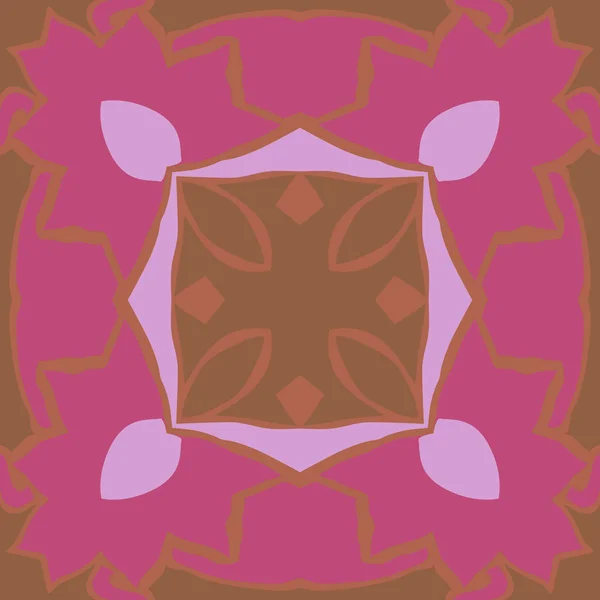 Циркулярный Бесшовный Рисунок Цветочным Мотивом Копировальное Пространство — стоковый вектор