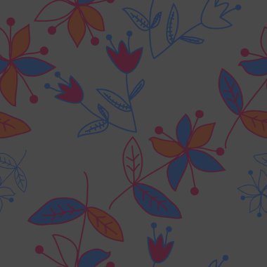 Renkli motif çiçek dikişsiz desen