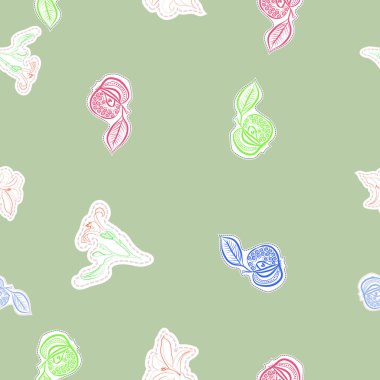 Soyut basit sebze Dikişsiz desen