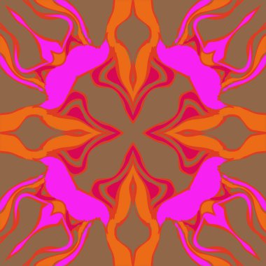 Çizgili motif, noktalar, çizgiler, dalgalar dairesel dikişsiz desen.  