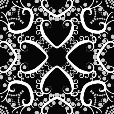 Çiçek haç ve nokta desenile soyut sorunsuz arka plan