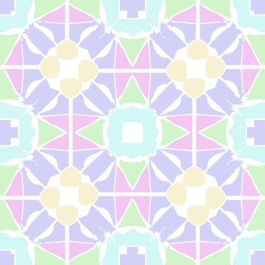 Kopya alanı ile soyut motifdairesel dikişsiz desen