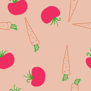 Soyut basit sebze Dikişsiz desen