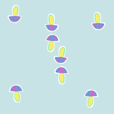 Soyut basit mantar Dikişsiz desen