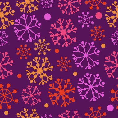 Kış motifleri, kar dikişsiz desen