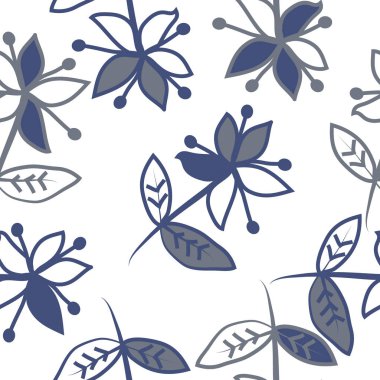 Soyut dikişsiz çiçek deseni, vektör 