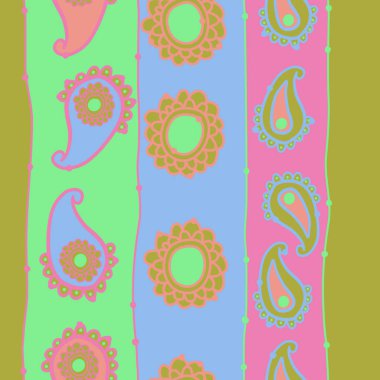 Dikişsiz oryantal desen, vektör arka plan