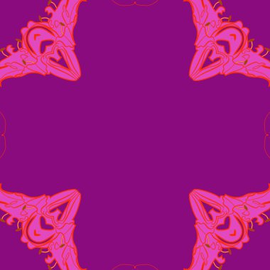 Çiçek motifli dairesel dikişsiz desen, fotokopi alanı