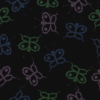 Soyut basit kelebekler Dikişsiz desen