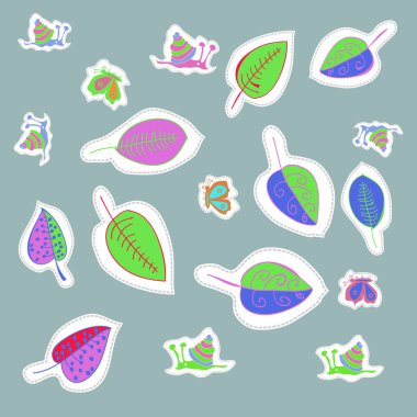 Soyut basit yaprakların kusursuz deseni