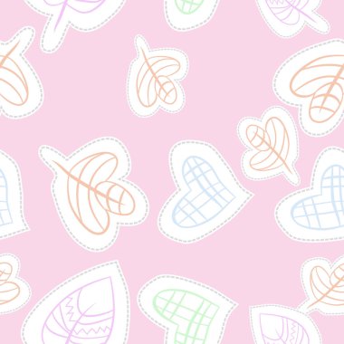 Soyut basit yaprakların kusursuz deseni