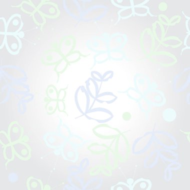 Soyut basit kelebek ve dalların kusursuz deseni