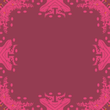 Çiçek motifli dairesel dikişsiz desen, fotokopi alanı