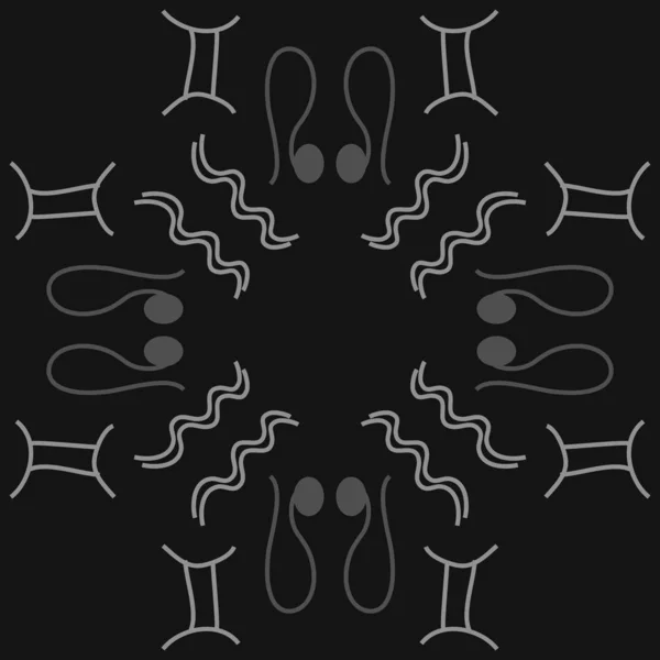 Nahtloses Muster Abstrakter Einfacher Fraktale — Stockvektor