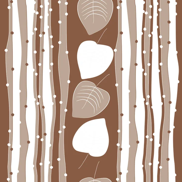 葉とシームレスなパターンのベクトルイラスト — ストックベクタ