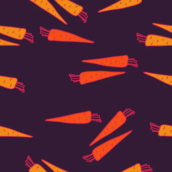 Безшовний Візерунок Морквою Векторні Ілюстрації — стоковий вектор