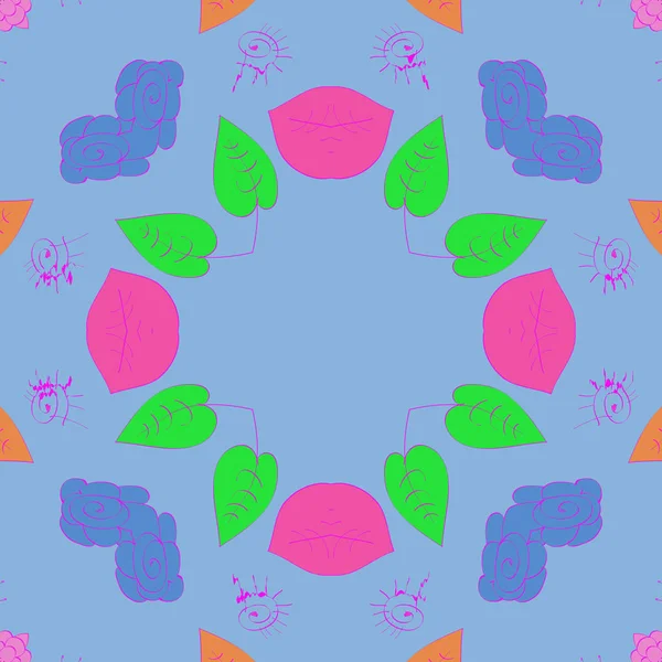 Κυκλική Απρόσκοπτη Μοτίβο Floral Μοτίβο — Διανυσματικό Αρχείο