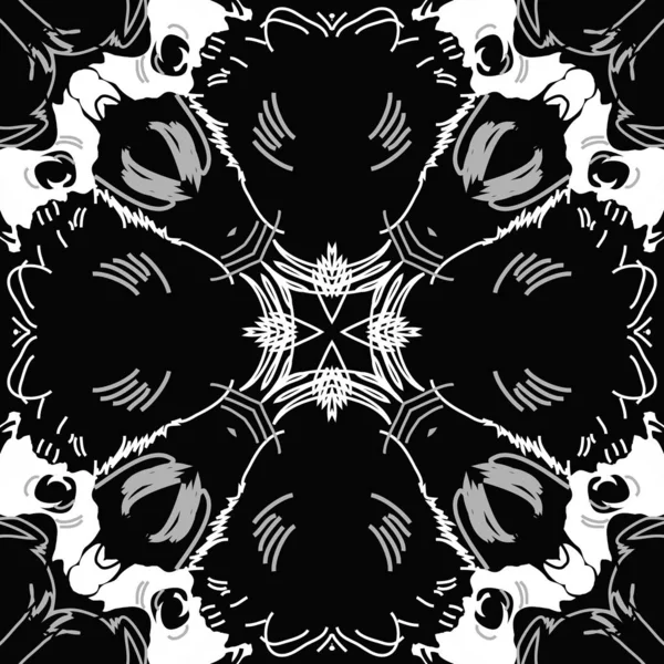 Illustration Vectorielle Abstraite Noire Fond Motif Sans Couture — Image vectorielle