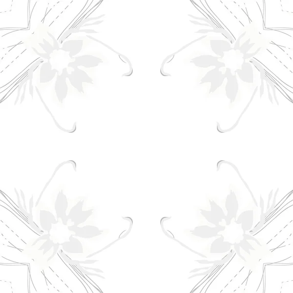 Circular Seamless Pattern Floral Motif Simply Vector Illustration — Stock Vector