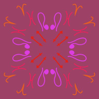 Farklı burçlar ile soyut desen