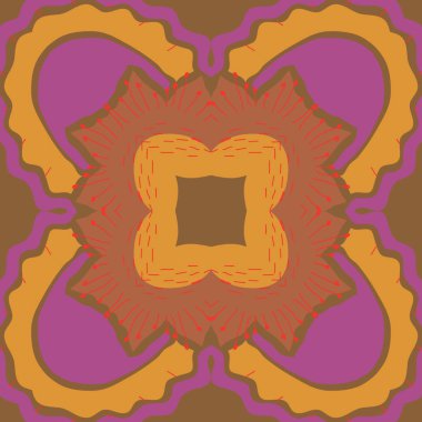 Çiçek motifinin dairesel dikişsiz deseni.