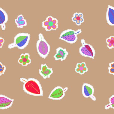 Soyut basit yaprakların kusursuz deseni