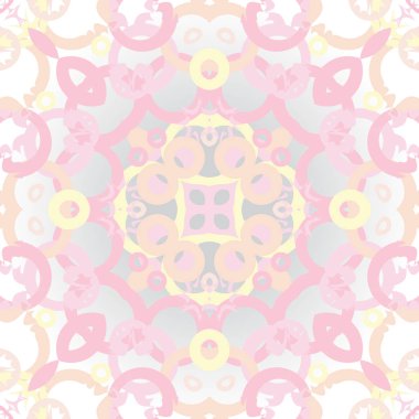 Kopya alanı ile soyut motifdairesel dikişsiz desen 